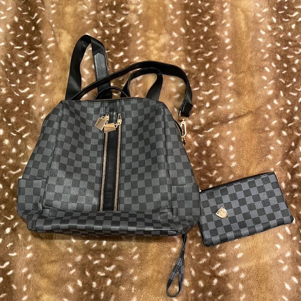 Checkered Backpack. Like new!! Barely used
